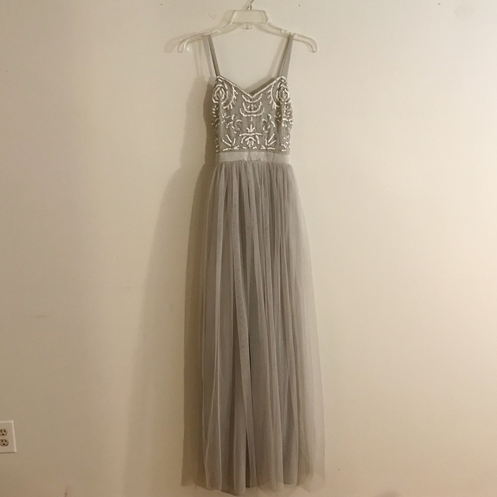 ASOS embellished tulle maxi dress